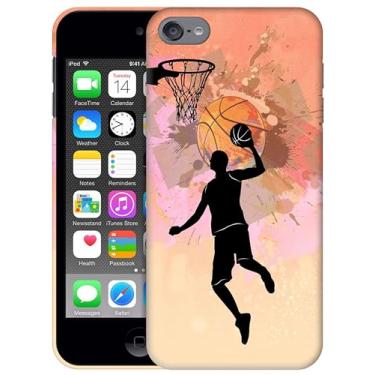 Imagem de Generic Capas SM Capa para iPod Touch 7, iPod Touch 6, Capa para iPod Touch 5 - Capa de plástico rígido com design abstrato de basquete impresso em 3D para iPod Touch 7/6/5.