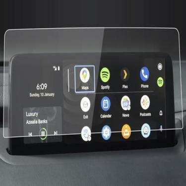 Imagem de HiMoliwa Compatível com protetor de tela Mazda CX-5 10,25 polegadas 2021-2025 - Uconnect Touch Screen Vidro temperado para Mazda CX-9 2021-2025 Película protetora de tela de navegação HD transparente