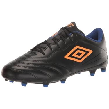 Imagem de Umbro Chuteira de futebol masculina Tocco 3 League Fg, Preto/Laranja/Azul, 41