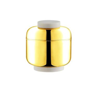 Imagem de Bowl Volupté Grande Médio Gold24K com Resina Branca - St James