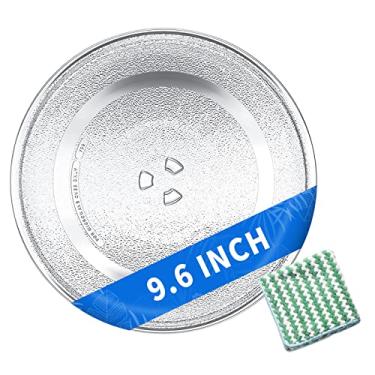 Imagem de Placa de vidro pequena para micro-ondas de 24,5 cm para substituição da bandeja giratória de vidro para micro-ondas substitui microondas pequenas