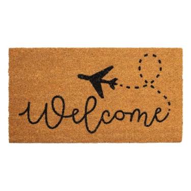 Imagem de Edantex, Capacho Fibra de Coco Estampado 29 Bege-Preto 0,33X0,60M