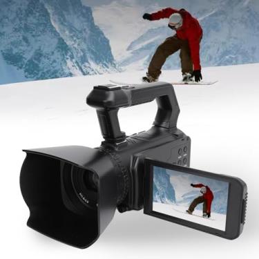 Imagem de Câmera Vídeo Filmadora 2.7K, Zoom Digital 16X, Zoom Híbrido 64X, Câmera Vlogging 48 MP Com Tela Sensível Ao Toque TFT Rotação 4,0 Polegadas, Câmera Digital para Gravação Vídeo