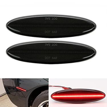 Imagem de csslyzl 2 peças tira de LED traseira vermelha lateral marcador luz para-lama lâmpada de estacionamento compatível com Chevy Chevrolet Corvette C5 1997 1998 1999 2000 2001 2002 2003 2004 (lente