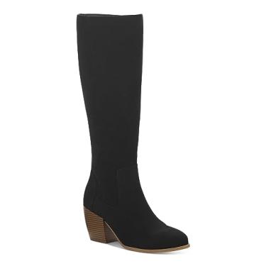 Imagem de Style & Co. Bota feminina Warrda camurça sintética cano médio preta 39 M (P, M), Preto