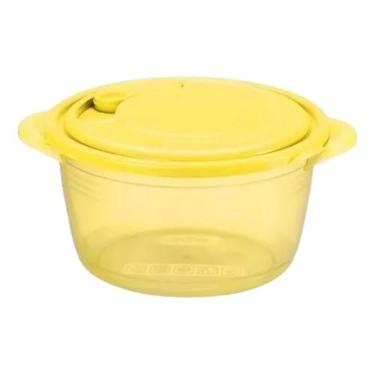 Imagem de Mini Panela Para Micro-ondas Freezer - 850ml - Nitron, Amarelo