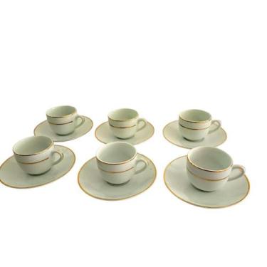 Imagem de CONJUNTO XÍCARAS COM PIRES CAFEZINHO 90ml - L'HERMITAGE, Fio Dourado