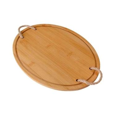 Imagem de Bandeja De Bambu Oval Com Alça De Corda 33CM - Clink
