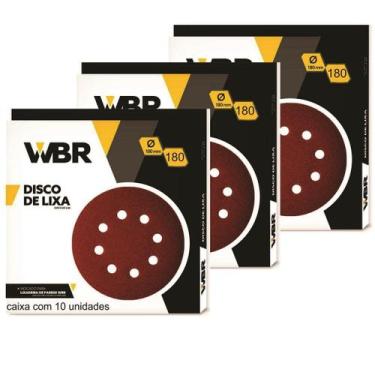 Imagem de Kit Disco Lixa Girafa 30un 180mm grão 180. - WBR