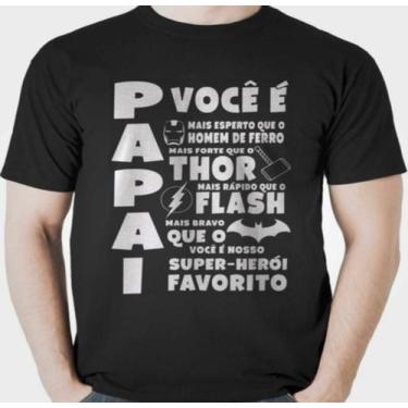 Imagem de Camisa Masculina Papai Herói - Feliz Dia Dos Pais - SEMPRENALUTA, Pret