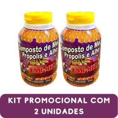 Imagem de Composto Antigripal Farmel Mel, Própolis e Alho 350g - Kit Promocional