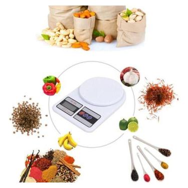 Imagem de Balança De Alta Precisão Digital Cozinha 10kg Nutrição F - OEM, Branco