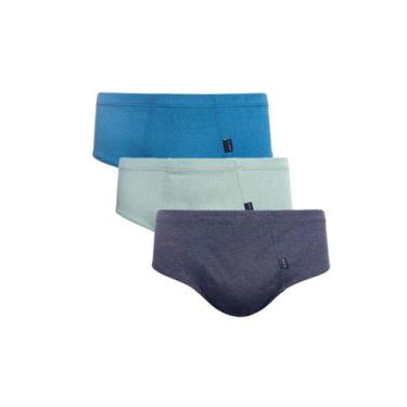 Imagem de Kit 3 Cueca Masculina Adulto Slip 100% Algodão - Mury's, M, Multicolor