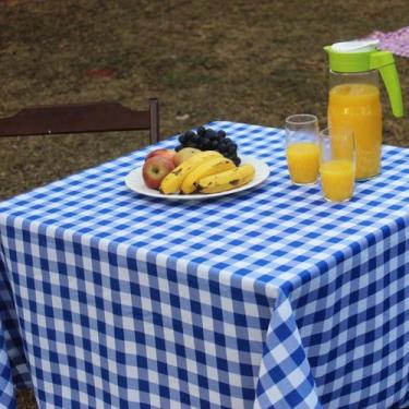 Imagem de Toalha de Mesa Retangular 10 Lugares Em Oxford Xadrez 3,00m X 1,45 Pic