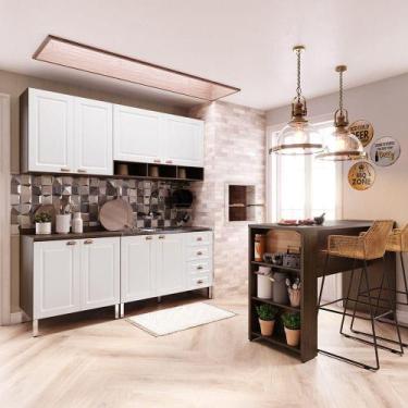 Imagem de Armário Cozinha 4 Peças, Bancada Gourmet Safira - LUCIANE MÓVEIS