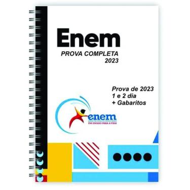 Imagem de APOSTILA ENEM 2023 Prova de 2023 completa 1 e 2 dia + Gabaritos - JDM