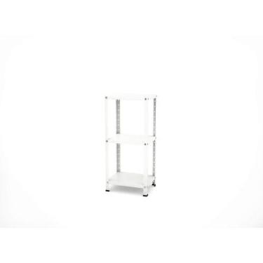 Imagem de Estante de Aço Multiuso de Canto Pandin 90 cm Branco