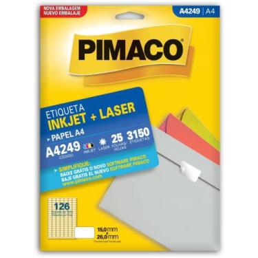 Imagem de Etiquetas A4 A4249 25 Folhas 15,0 X 26,0MM - 3150 Etiquetas - Pimaco