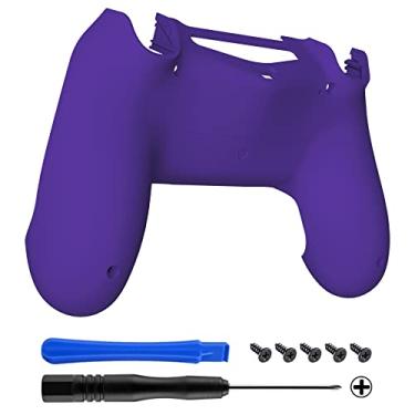 Imagem de eXtremeRate capa de invólucro inferior traseira peças de substituição para PS4 Slim Pro Controller JDM-040 JDM-050 JDM-055, Roxa