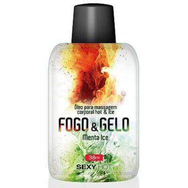 Imagem de Óleo Comestível para Sexo Oral 38ml - Fogo & Gelo Menta Ice - Adão & E