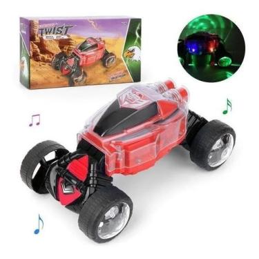 Imagem de Carrinho Á Pilha Twist Dois Modo Bate E Volta  Som E Luz.(Vermelho) - 