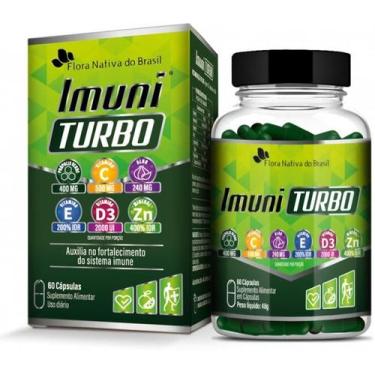 Imagem de IMUNI TURBO vitamina D3,C,E 800 mg 60 CAPS suplemento FLora Nativa Imu