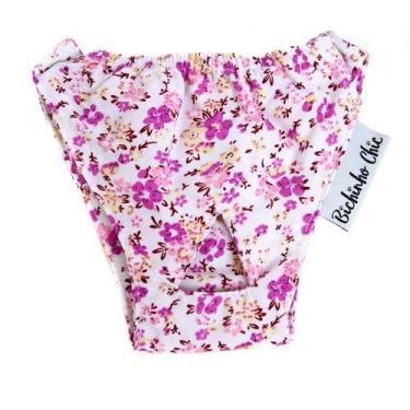 Imagem de Calcinha Higiênica para Cachorro e Gato Pet - Bichinho Chic, Lilás, GG