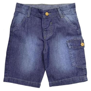 Imagem de Shorts Infantil Popstar Basic Jeans - UNICA - 3P - LOOK JEANS, Azul, 3