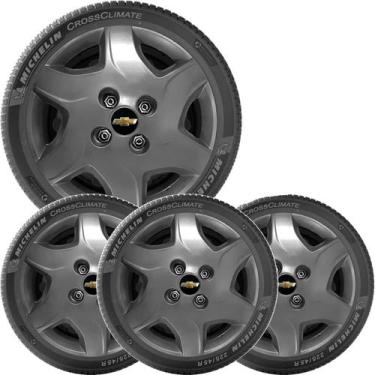 Imagem de 4x Calota GM CELTA CORSA CLASSIC Aro 13 Grafite Emblem 042cb - Grid