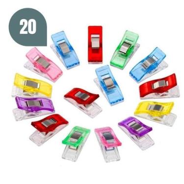 Imagem de 20 Clips, Pregador Ou Grampo Para Costura, Quilting Colorido - AllinaB