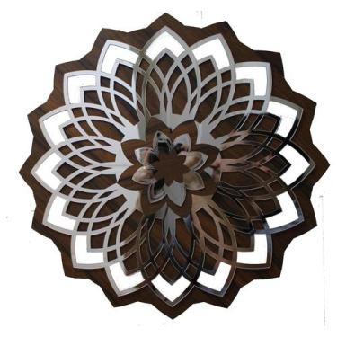 Imagem de Mandala Decorativa Ambiente Sala Quarto 65x65 38114 - CREATUS, marrom