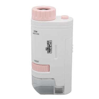 Imagem de Microscópio Miniatura Portátil, Lente para Observar Estruturas e Células Finas, Material ABS Premium, Fácil de Transportar, Adequado para Experimentos Científicos Escolares ou Ao