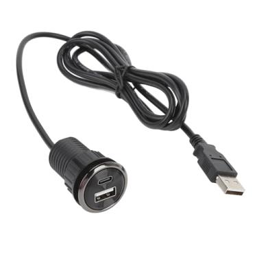 Imagem de Desktop Power Grommet Pequeno Escondido Montagem Embutida Tomada Power Strip Com 2 Portas de Carregamento USB para Mesa de Conferência de Escritório