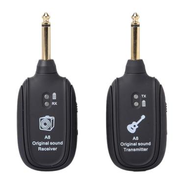 Imagem de MERIGLARE Receptor transmissor de áudio, equipamento musical, de guitarra leve, plug and play para instrumentos de guitarra elétrica e violino