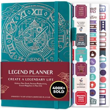 Imagem de Legend Planner – Planejador de vida semanal e mensal para atingir seus objetivos e viver mais feliz. Caderno organizador e diário de produtividade. A5 (verde viridiano)