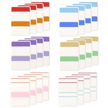 Imagem de KICNIC Abas adesivas de 5 cm, 480 peças, abas de leitura coloridas autoadesivas, marcadores de páginas de sinalizadores de seta para fichário, livros, pastas de arquivos e caderno [12 cores]