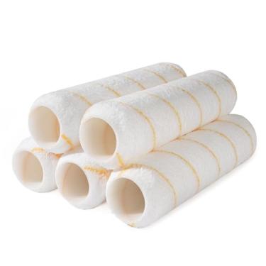 Imagem de Mister Rui Rolos de tinta, pacote com 5, capas de rolo de pintura de 22 cm, rolos de tinta de microfibra, capas para rolo de pintura cochilo de 10 mm, rolos de tinta para pintar paredes