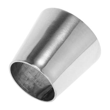 Imagem de Motoforti Mandril Cotovelo Curva de Escapamento Redutor Concêntrico Tubo de Escape Adaptador de Tubulação 3.8 cm OD para 5.1 cm OD 304 Aço Inoxidável Tom Prateado