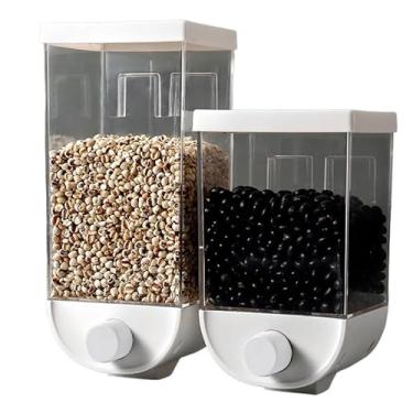 Imagem de Pote Dosador Dispenser organizador para Cereais grãos 1000 ML(Branco)