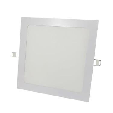 Imagem de Luminária Painel Plafon Led Embutir Lumier Quadrado Branco Frio 29x29cm 25W 6500k (Branco)