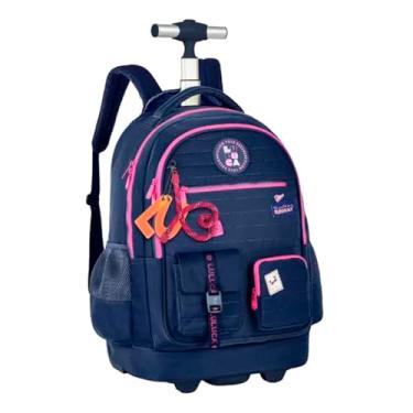 Imagem de Volunder, Mochila Luluca Carrinho Grande Rodinha Notebook Escolar Cor:Azul