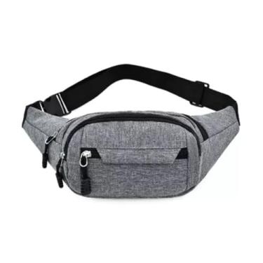 Imagem de Pochete para mulheres e homens, bolsa de cintura fofa de viagem, bolsa de quadril com cinto ajustável para caminhadas, acampamento, esportes, corrida, Cinza, One Size