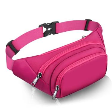 Imagem de Pochete grande para mulheres e homens – Bolsa de cintura Syican com 3 bolsos com zíper, presentes para desfrutar de esportes, viagens, treino, casual, bolsas transversais para mãos livres, serve no