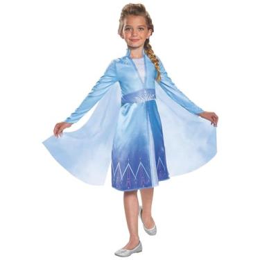 Imagem de Disney Toddler & Girls Frozen 2 Princess Elsa Blue Glitter Costume Dress 3T- 4T