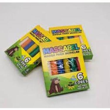 Imagem de Massinha de Modelar 3 Caixas + 10 Forminhas Moldes Cortadores - Massab