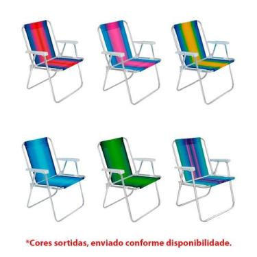 Imagem de Cadeira Mor Camping Praia Pesca Dobravel Sortida
