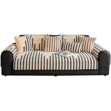 Imagem de Warm Winter Sectional Sofa Slipcovers for L Shape Anti-slip Plush Quilted Sofa Furniture Protectors sofa throw slipcover Sectional sofa throw cover pad(A,W28xL35inch(70x90cm))