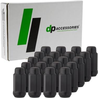 Imagem de DPAccessories LCB4B8HE2BK04020 20 Preto 14x1,5 Porcas de bolota salientes XL de extremidade fechada para rodas personalizadas