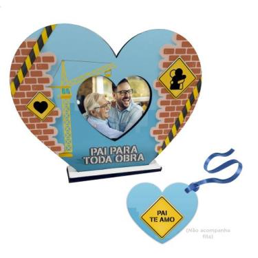 Imagem de Kit 50 Lembranças Dia Dos Pais Coração e Chaveiro - Deliparts, 3