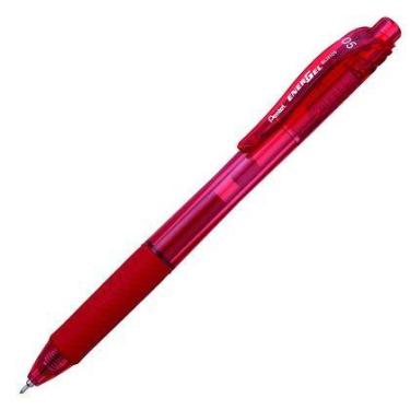 Imagem de Caneta Gel PENTEL EnerGel-X 0.5mm Retrátil - Unidade, VERMELHO